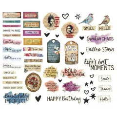 Spellbinders Printed Die Cuts - Beautifully Imperfect - Sentiments