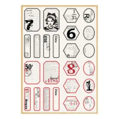 Spellbinders - Turn the Page - Book 10 - Borders & Labels Stickers by Esther Glas