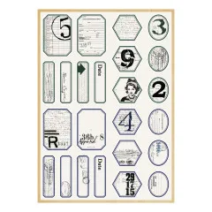 Spellbinders - Turn the Page - Book 10 - Borders & Labels Stickers by Esther Glas