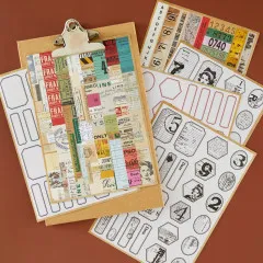 Spellbinders - Turn the Page - Book 10 - Borders & Labels Stickers by Esther Glas