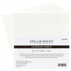 White 6x6 Inch Chipboard Sheets