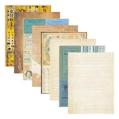 Spellbinders - Turn the Page - Reminiscence Book 10 - Patterned Cardstock by Esther Glas