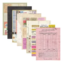 Spellbinders - Turn the Page - Reminiscence Book 10 - Patterned Cardstock by Esther Glas