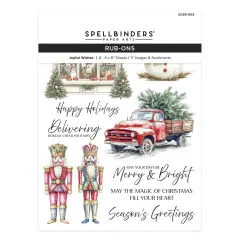 Spellbinders - Rub-On Sheets - Joyful Wishes