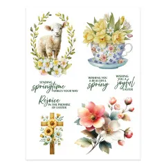 Spellbinders - Rub-On Sheets - Simply Made 2.0 - Spring Blessings