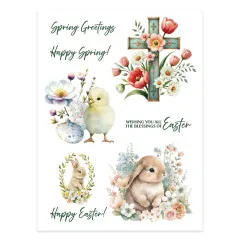 Spellbinders - Rub-On Sheets - Simply Made 2.0 - Spring Blessings