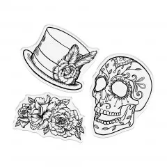 Stamp and Die Set - Day of the Dead - Sugar Skull Embellish