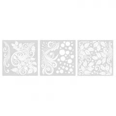 Sheena Crafts Stencil Set - Garden Visitors - Foliage Swirls