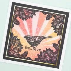 Clear Stamps - Bold Lino Stamps - Blossoms & Birds