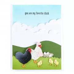 Spellbinders Clear Stamp & Die Set - Spring Chicken