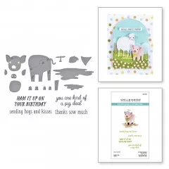 Spellbinders Clear Stamp & Die Set - Ham It Up