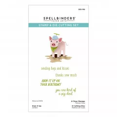 Spellbinders Clear Stamp & Die Set - Ham It Up