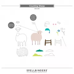 Spellbinders Clear Stamp & Die Set - Counting Sheep