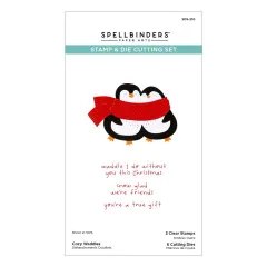 Spellbinders Clear Stamp & Die Set - Merry Mischief - Cozy Waddles