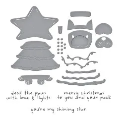 Spellbinders Clear Stamp & Die Set - Merry Mischief - Deck the Paws