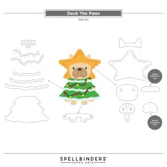 Spellbinders Clear Stamp & Die Set - Merry Mischief - Deck the Paws