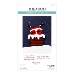 Spellbinders Clear Stamp & Die Set - Merry Mischief - Chimney Caper