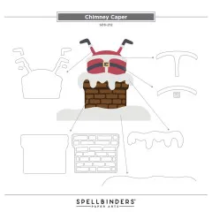 Spellbinders Clear Stamp & Die Set - Merry Mischief - Chimney Caper