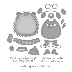 Spellbinders Clear Stamp & Die Set - Merry Mischief - Hedge-Hugs