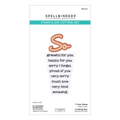 Spellbinders Clear Stamp & Die Set - Summertime - So Amazing Sentiments by Lisa Horton