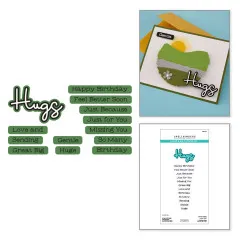 Spellbinders Clear Stamp & Die Set - Summertime - Love and Hugs Sentiments by Lisa Horton