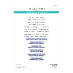 Spellbinders Clear Stamp & Die Set - Checkmate - Well Played Sentiments by Spellbinders
