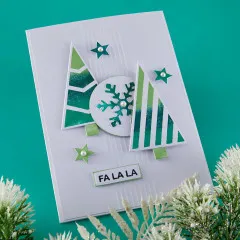 Spellbinders - Clear Stamp & Die Set - Snowflake Kisses - Infinity Trees by Lisa Horton
