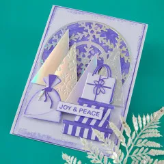 Spellbinders - Clear Stamp & Die Set - Snowflake Kisses - Infinity Trees by Lisa Horton