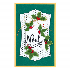 Spellbinders Embossing Folder - Holly Flourish Detailed