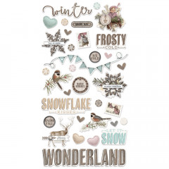 Simple Stories 6x12 Chipboard Sticker - Winter Woods