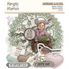 Chipboard Clusters - Simple Vintage Winter Woods