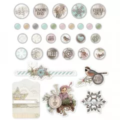 Simple Stories Decorative Brads - Simple Vintage Winter Woods