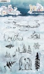 Studio Light Clear Stamps - Arctic Winter Nr. 584 - Arctic Elements