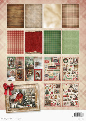 Studio Light - A4 Die-Cut Designer Paper Pad - Cottage Christmas
