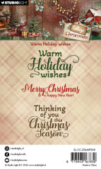 Studio Light - Clear Stamps - Cottage Christmas - Warm Holiday Wishes