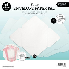 Studio Light - Die-Cut Envelope Paper Pad 5,25x7,25 Inch for 5x7 Inch Cards