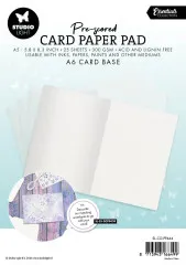 Studio Light - Pre-Scored Card Paper Pad A6 - White Cards
