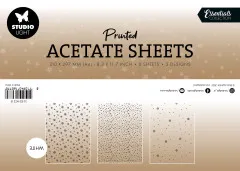 Studio Light - Christmas Acetate Sheets - Snowflakes White