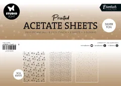 Studio Light - Christmas Acetate Sheets - Snowflakes Silver