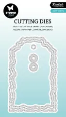 Studio Light - Essentials Cutting Dies - Torn Edge Cutting Die - Rectangle Tag