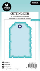 Studio Light - Essentials Cutting Dies - Torn Edge Cutting Die - Rectangle Tag