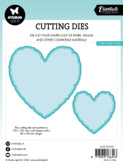 Studio Light - Essentials Cutting Dies - Torn Edge Cutting Die - Torn Heart Shape