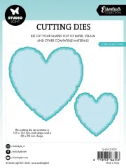 Studio Light - Essentials Cutting Dies - Torn Edge Cutting Die - Torn Heart Shape