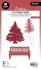 Studio Light - Cutting Dies - Christmas Essentials Nr. 872 - Bench & Trees