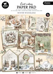 Studio Light A4 Card Making Pad - Winter Woodland