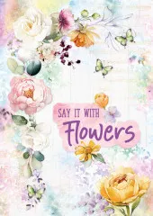 Studio Light A4 Card Making Pad - Blooming Flowers