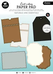 Studio Light A4 Die-Cut Card Shapes - Naturals and Essentials - for 127x178mm Cards Essentials Card Making Pad