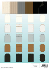 Studio Light A4 Die-Cut Card Shapes - Naturals and Essentials - for 127x178mm Cards Essentials Card Making Pad