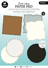 Studio Light A4 Die-Cut Card Shapes - Naturals and Essentials - for 152x152mm Cards Essentials Card Making Pad