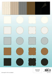 Studio Light A4 Die-Cut Card Shapes - Naturals and Essentials - for 152x152mm Cards Essentials Card Making Pad